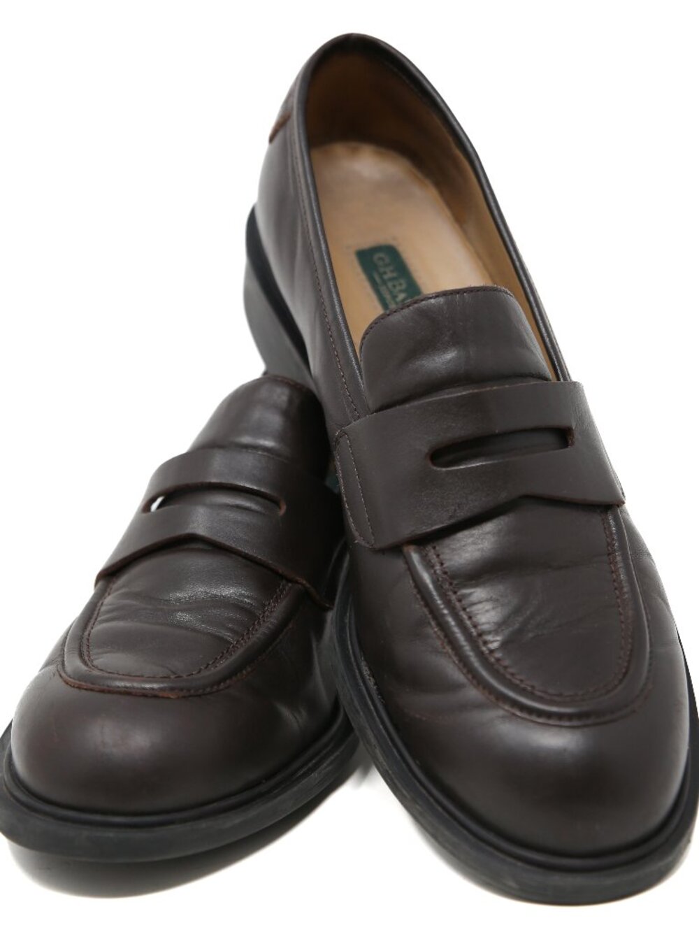 VTG GH Bass Womens Size 8 M Brown Leather Penny Loafers Slip-ons Main Street